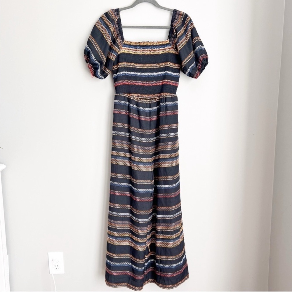 Anthropologie Hutch Sunset Embroidered
Jumpsuit Outfit Puff Sleeve Boho - Picture 2 of 8